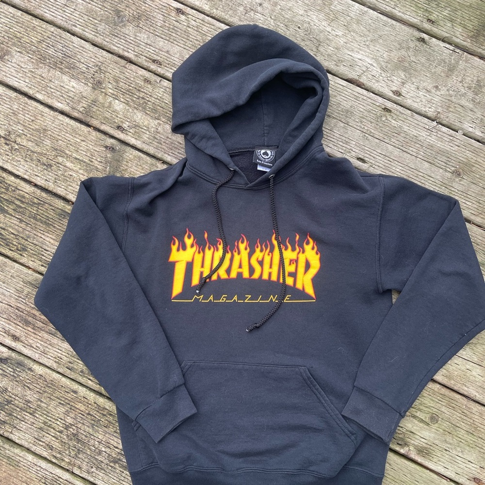 Thrasher Flame Logo Hoodie Classic Vintage